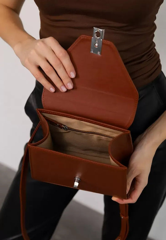 Women's Leather Crossbody Bag – Elegant, Compact and Handcrafted - Leather Purse Backpack