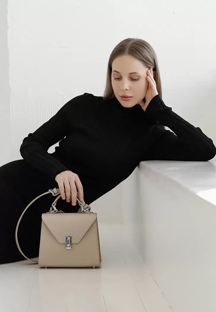 Women's Leather Crossbody Bag – Elegant, Compact and Handcrafted - Leather Purse Backpack