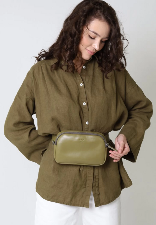 Genuine Leather Waist Bag for Women – Chic and Functional - Leather Purse Backpack