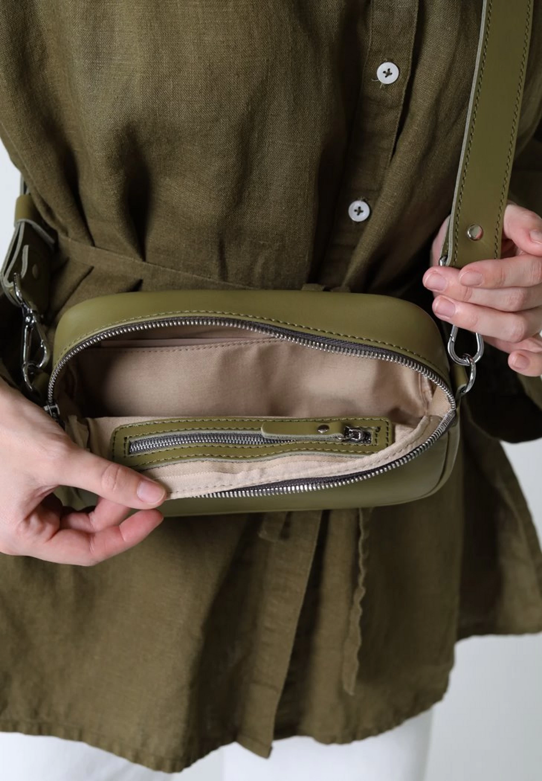 Genuine Leather Waist Bag for Women – Chic and Functional - Leather Purse Backpack