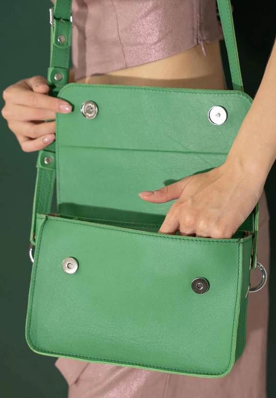 Small Leather Crossbody Bag for Women – Minimalist Style - Leather Purse Backpack