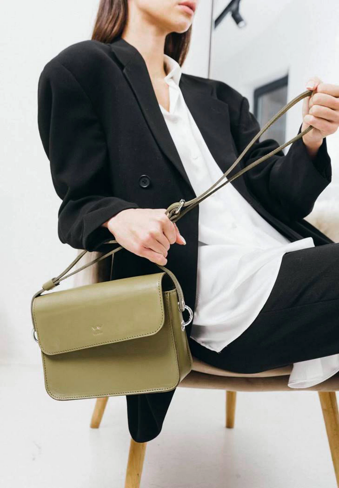 Small Leather Crossbody Bag for Women – Minimalist Style - Leather Purse Backpack