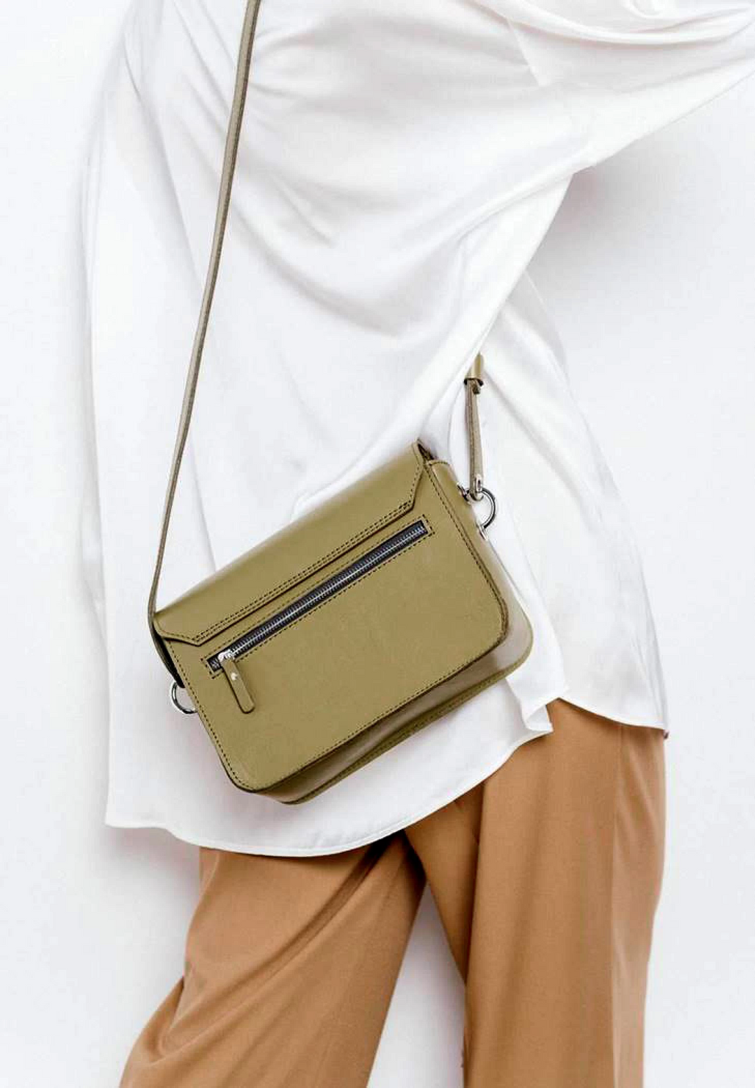 Small Leather Crossbody Bag for Women – Minimalist Style - Leather Purse Backpack