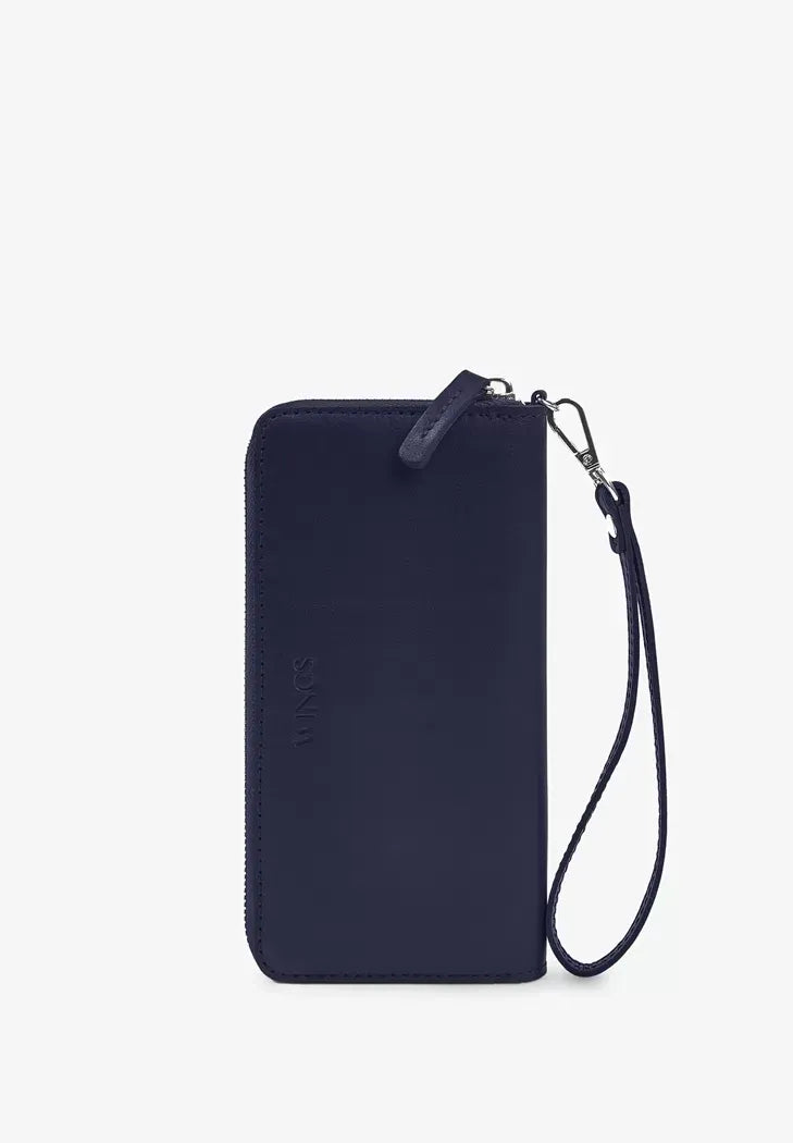 Classic Leather Wallet with Zipper – Secure and Sophisticated - Leather Purse Backpack