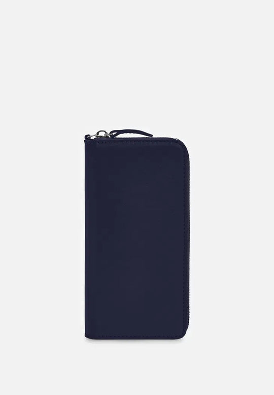 Classic Leather Wallet with Zipper – Secure and Sophisticated - Leather Purse Backpack