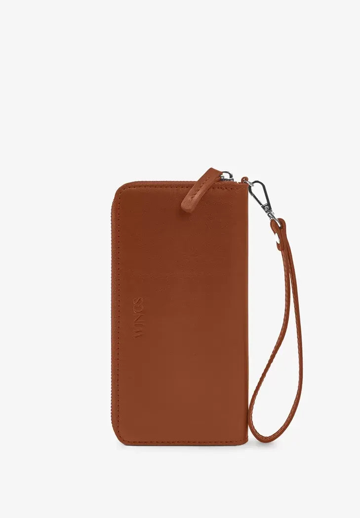Classic Leather Wallet with Zipper – Secure and Sophisticated - Leather Purse Backpack