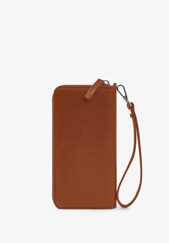 Classic Leather Wallet with Zipper – Secure and Sophisticated - Leather Purse Backpack