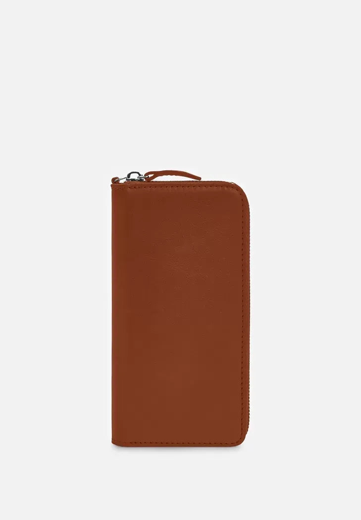 Classic Leather Wallet with Zipper – Secure and Sophisticated - Leather Purse Backpack