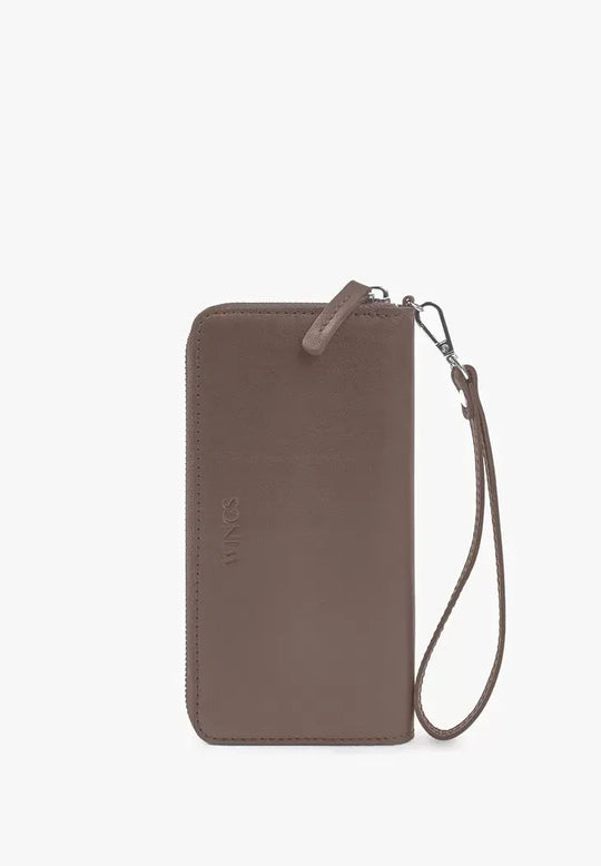 Classic Leather Wallet with Zipper – Secure and Sophisticated - Leather Purse Backpack