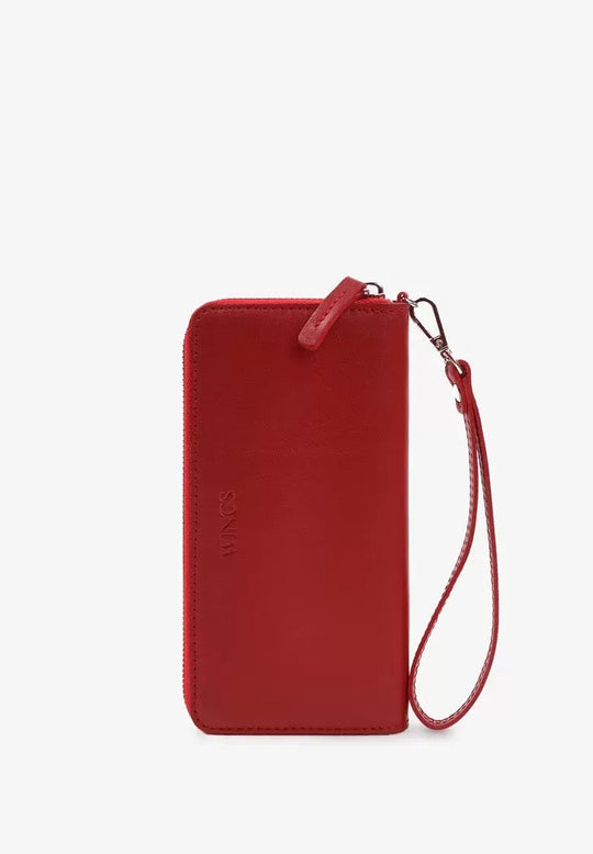 Classic Leather Wallet with Zipper – Secure and Sophisticated - Leather Purse Backpack