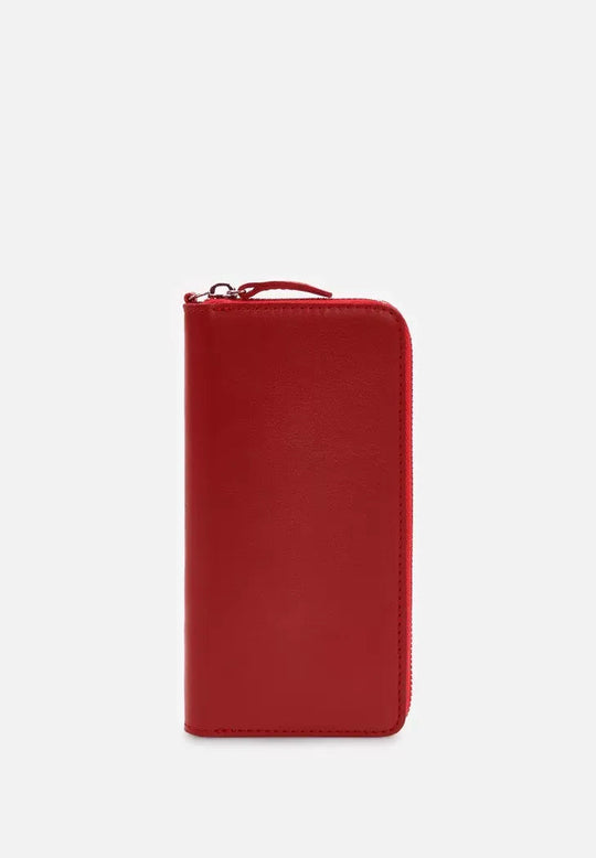 Classic Leather Wallet with Zipper – Secure and Sophisticated - Leather Purse Backpack