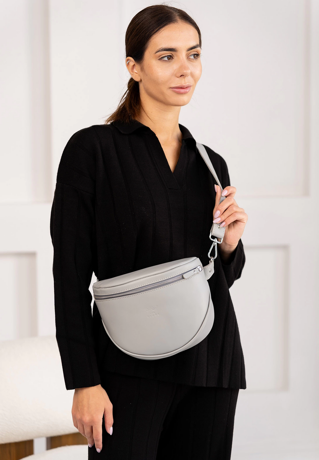 Leather Waist Crossbody Bag – Compact and Hands-Free - Leather Purse Backpack
