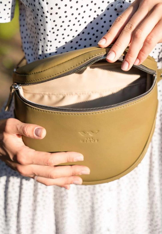 Leather Waist Crossbody Bag – Compact and Hands-Free - Leather Purse Backpack