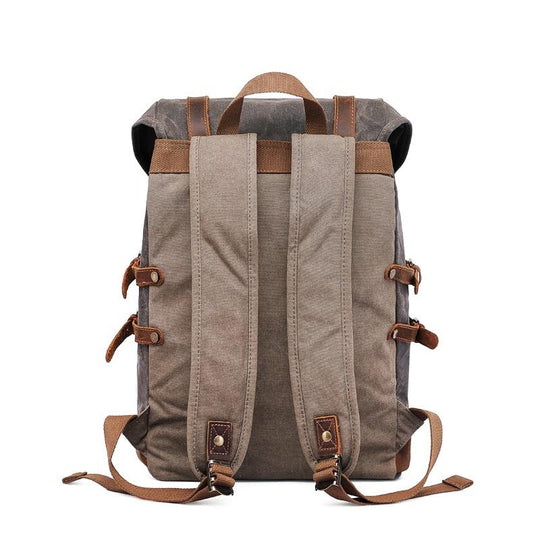 Vintage Style Backpack – Classic Canvas Bag with Durable, Timeless Design - Leather Purse Backpack