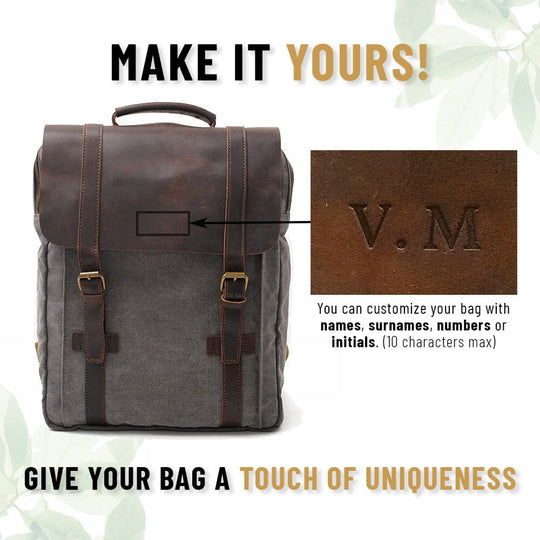 Retro Vintage Bookbag with Multiple Pockets and Stylish Look - Leather Purse Backpack