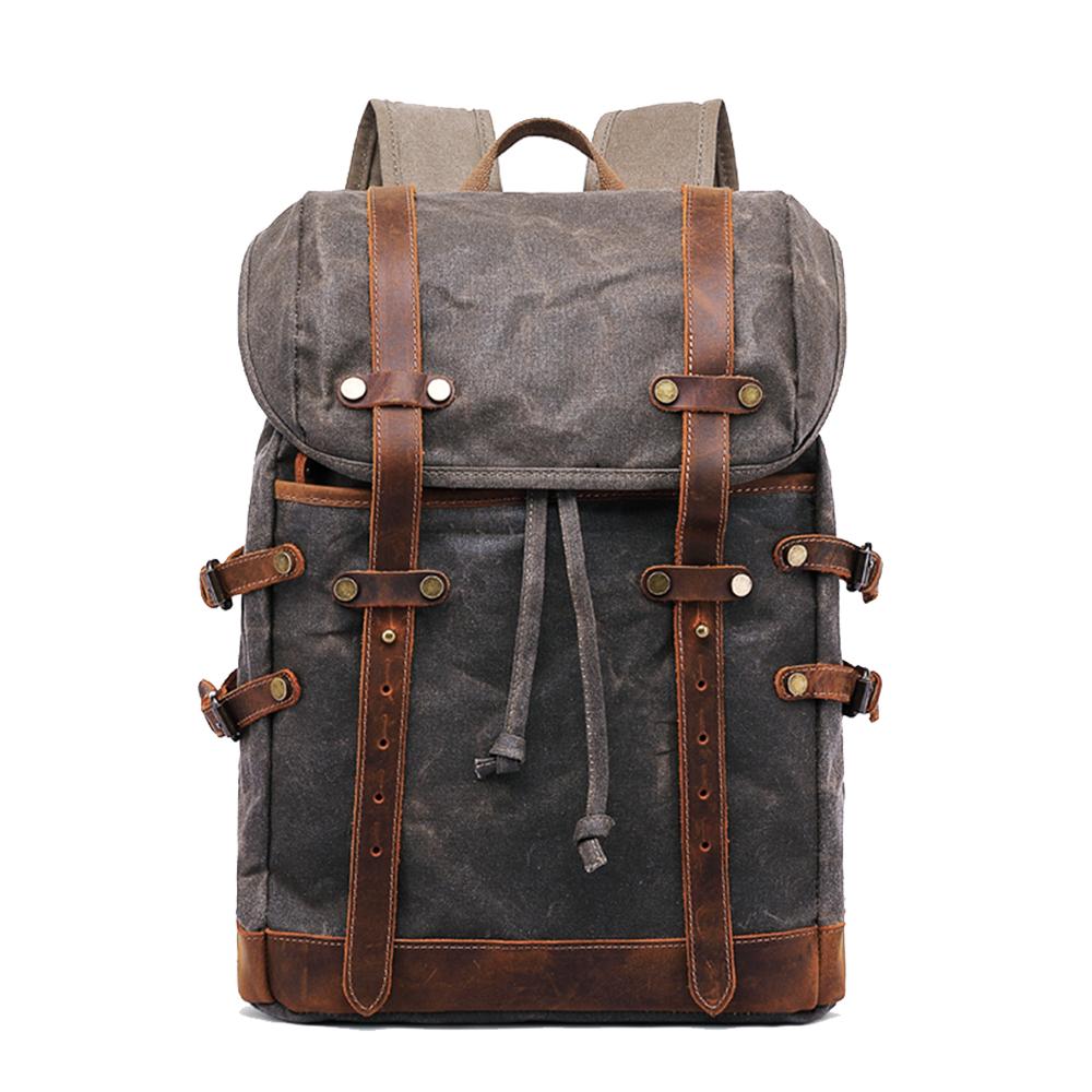 Vintage Style Backpack – Classic Canvas Bag with Durable, Timeless Design - Leather Purse Backpack