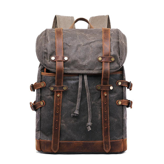 Vintage Style Backpack – Classic Canvas Bag with Durable, Timeless Design - Leather Purse Backpack