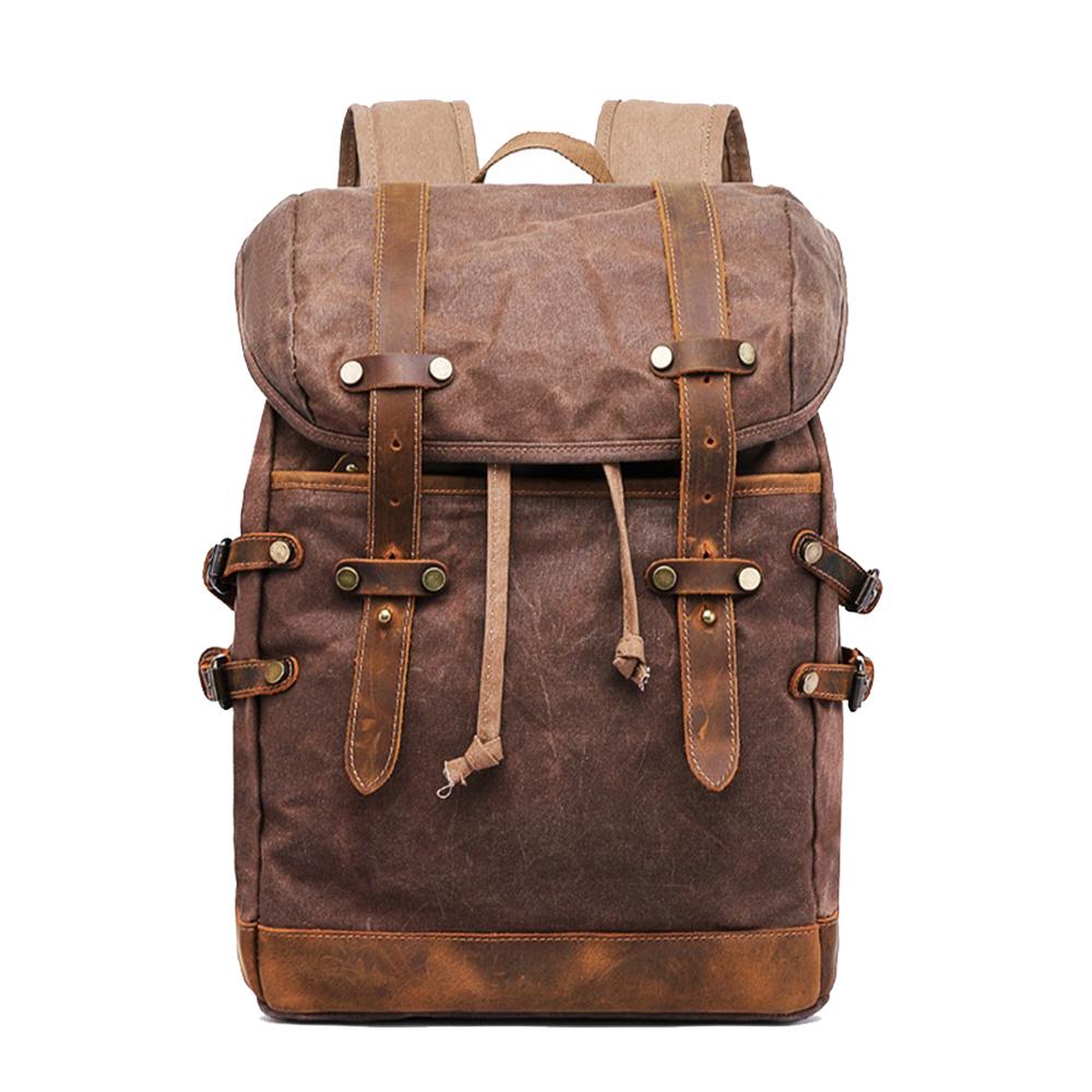 Vintage Style Backpack – Classic Canvas Bag with Durable, Timeless Design - Leather Purse Backpack