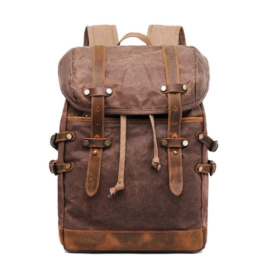 Vintage Style Backpack – Classic Canvas Bag with Durable, Timeless Design - Leather Purse Backpack
