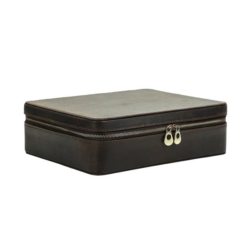 Durable leather watch display box