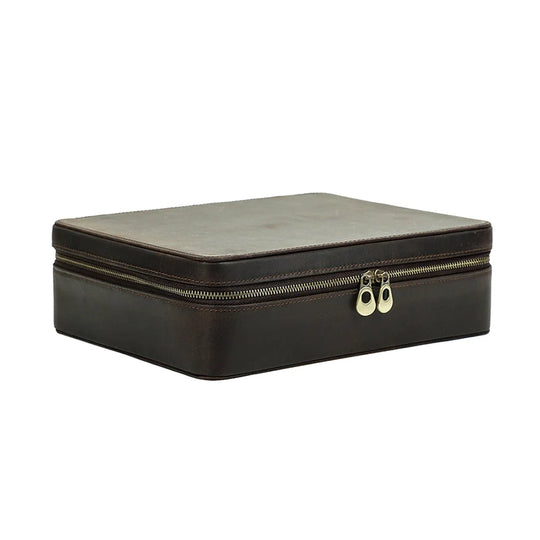 Durable leather watch display box