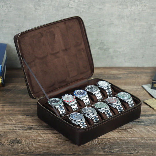 Stylish watch holder made of leather
