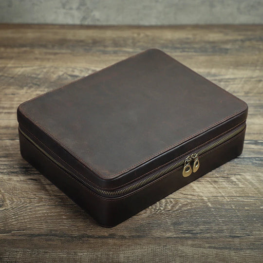 Classic leather watch organizer