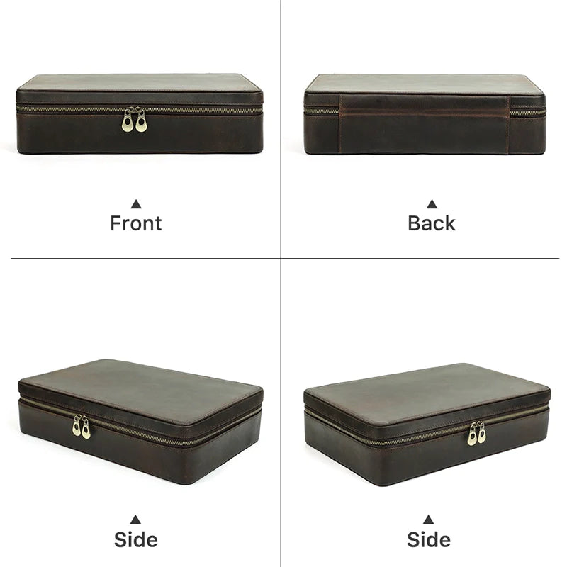Genuine leather watch box