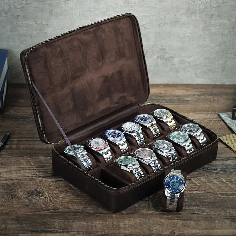 Leather watch box