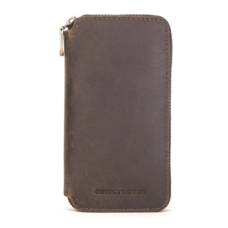 Modern leather watch roll organizer