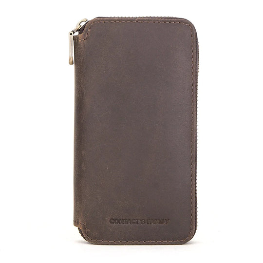 Modern leather watch roll organizer