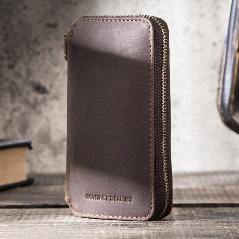 Compact leather watch organizer