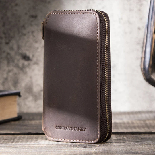 Compact leather watch organizer