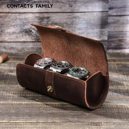 Trendy leather watch storage pouch