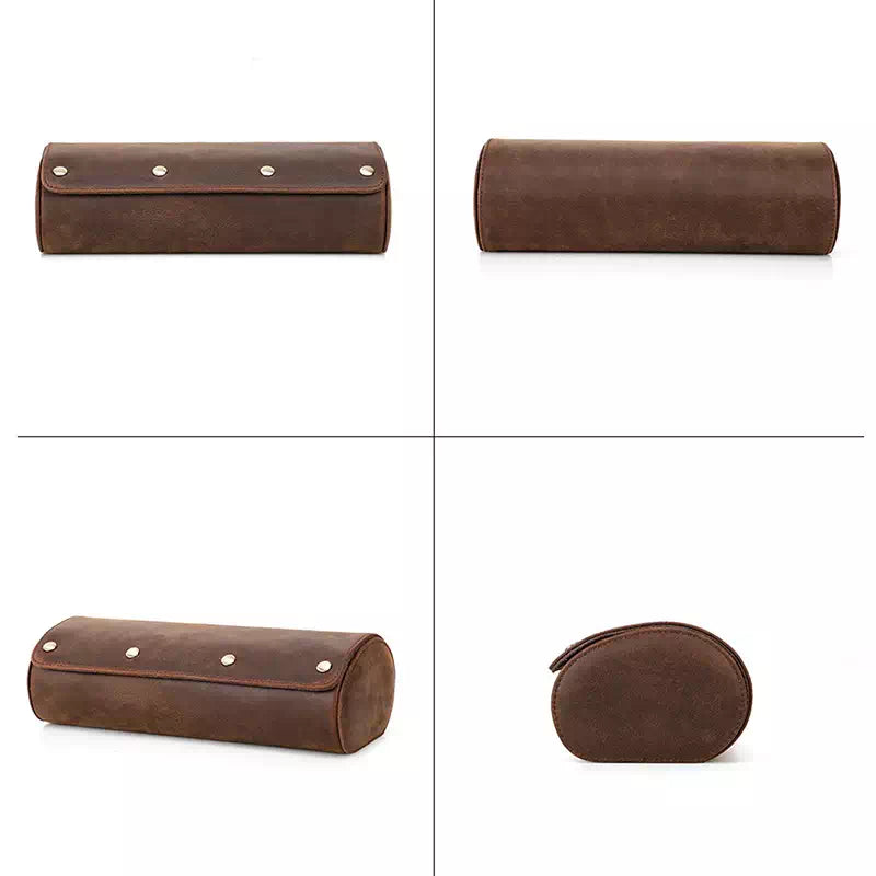 Trendy leather watch travel pouch