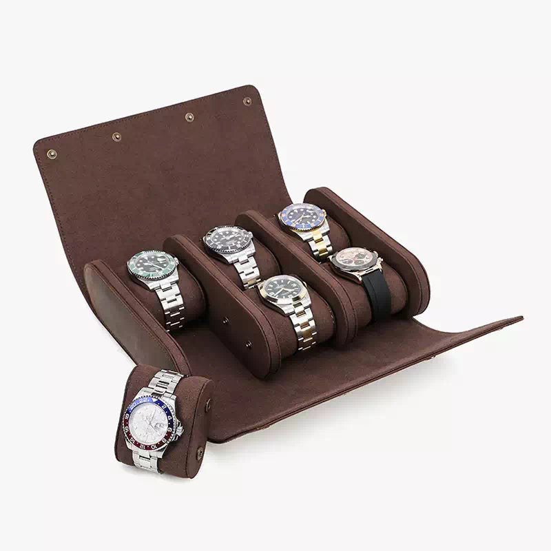 Leather watch storage pouch with a timeless design