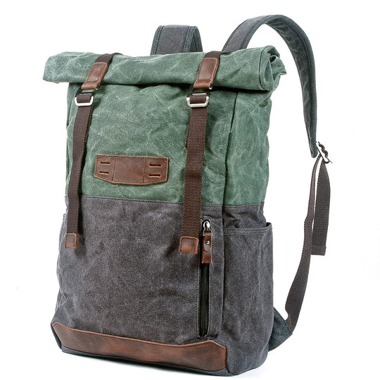 Stylish Canvas Daypack for Men and Women – Durable, Lightweight Backpack - Leather Purse Backpack