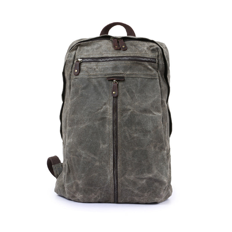 Waterproof Canvas Backpack for Outdoor Adventures - Leather Purse Backpack
