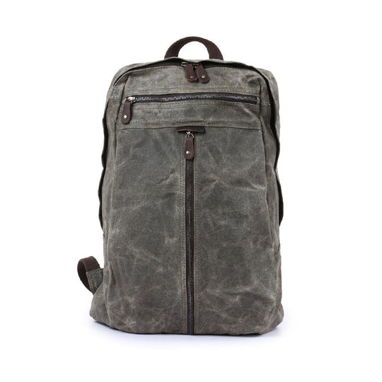 Waterproof Canvas Backpack for Outdoor Adventures - Leather Purse Backpack