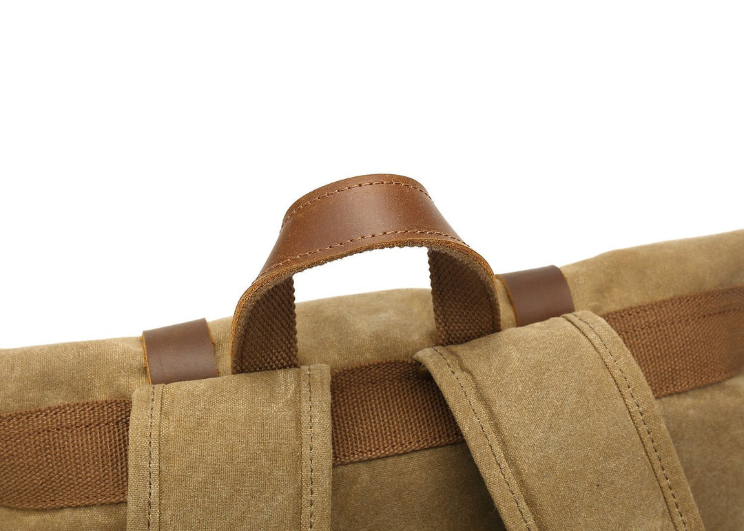 Heavy-Duty Waterproof Rucksack for Hiking and Travel - Leather Purse Backpack