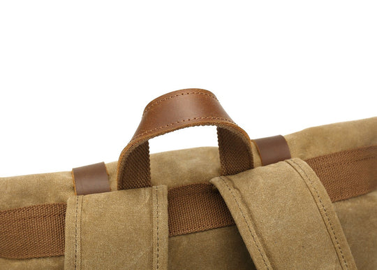 Heavy-Duty Waterproof Rucksack for Hiking and Travel - Leather Purse Backpack