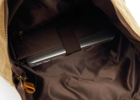 Heavy-Duty Waterproof Rucksack for Hiking and Travel - Leather Purse Backpack