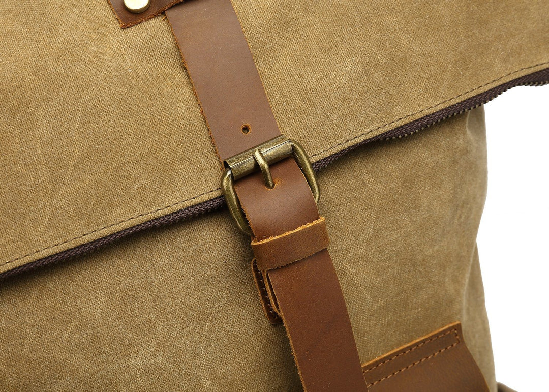 Heavy-Duty Waterproof Rucksack for Hiking and Travel - Leather Purse Backpack