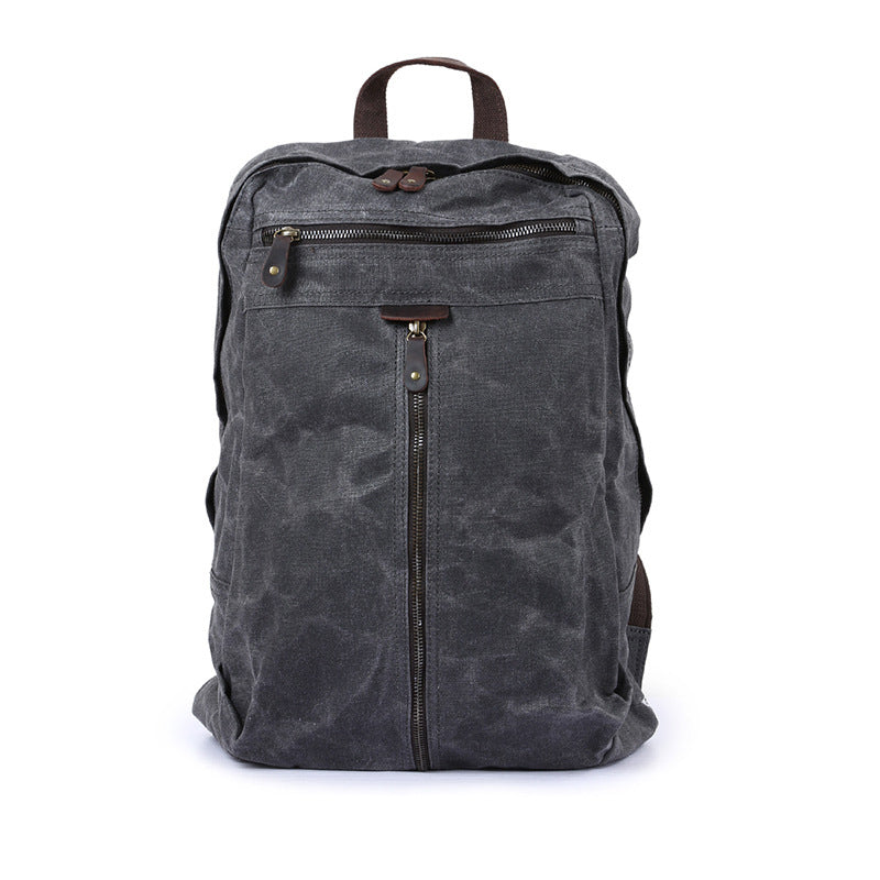 Waterproof Canvas Backpack for Outdoor Adventures - Leather Purse Backpack