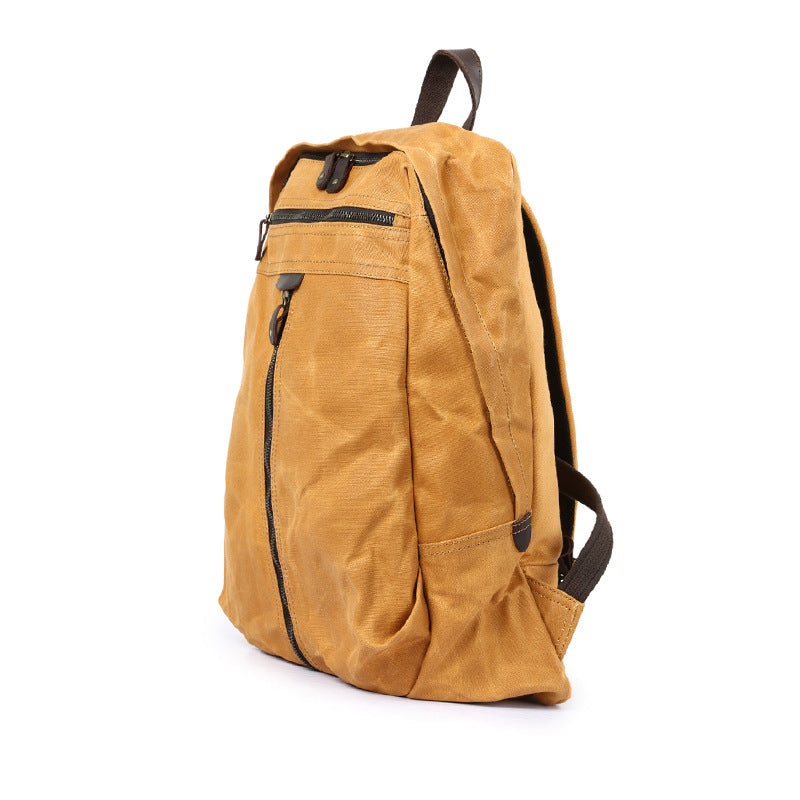 Waterproof Canvas Backpack for Outdoor Adventures - Leather Purse Backpack