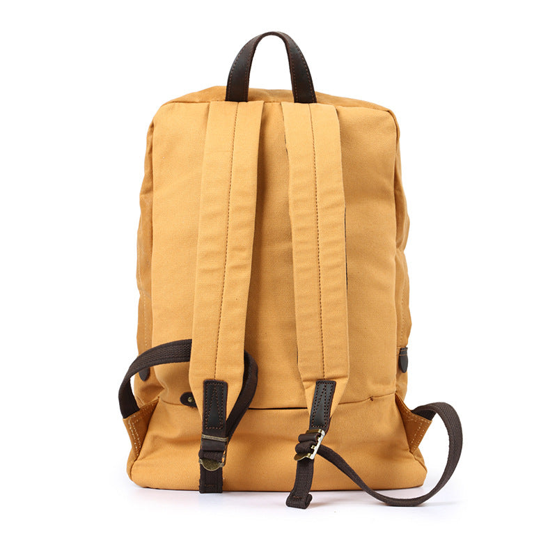 Waterproof Canvas Backpack for Outdoor Adventures - Leather Purse Backpack