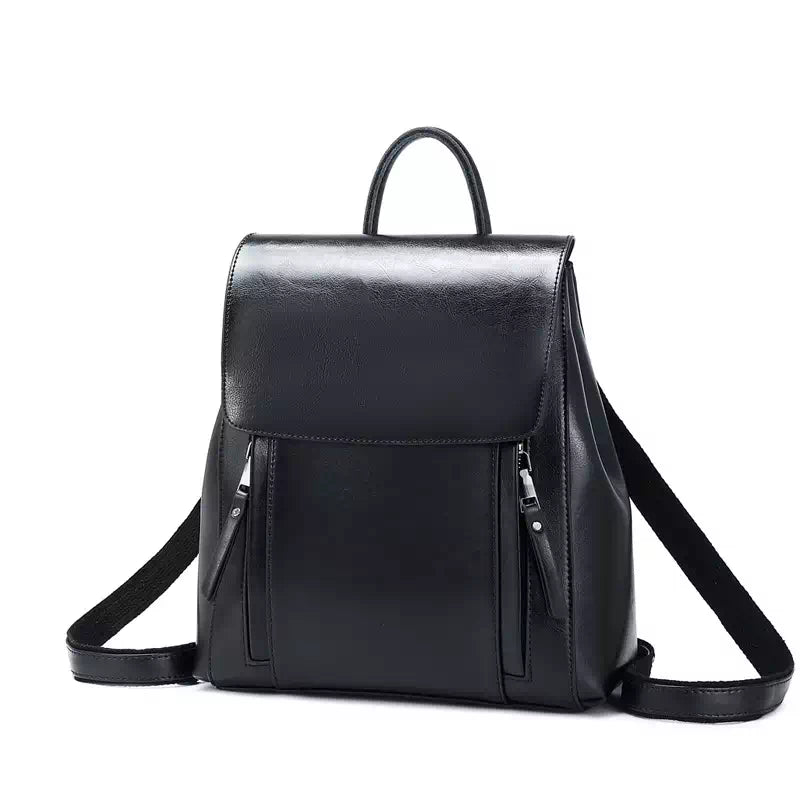 Stylish Women's Leather Backpack Purse - Leather Purse Backpack