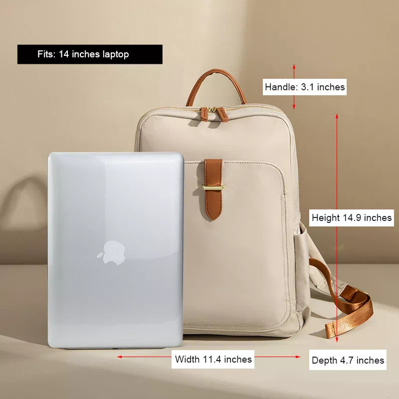 Versatile women's backpack with laptop compartment
