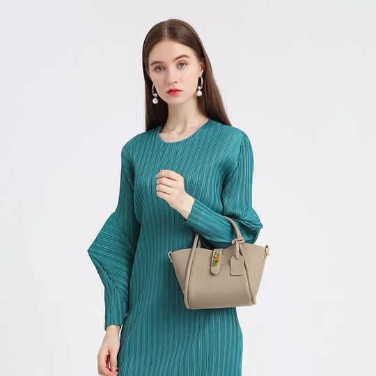 Elegant leather satchel bag with classic design