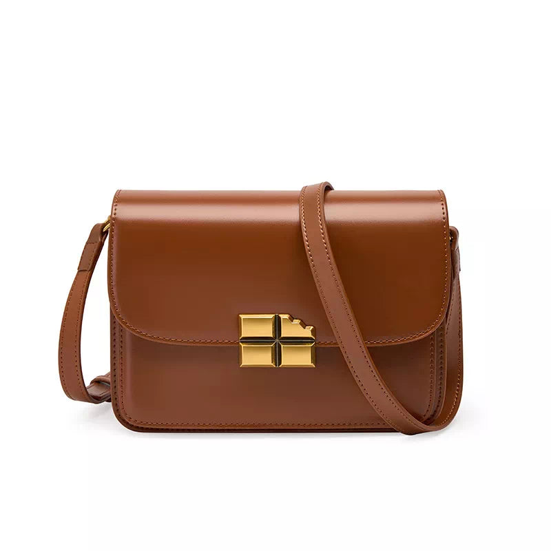 Designer small leather crossbody bag for women